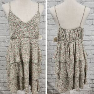 Altard State Floral Tiered Spaghetti Strap Dress M